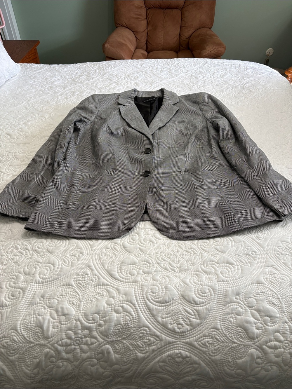 Jones New York Gray Glen Plaid Blazer